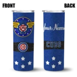 personalized chicago cubs star cluster blue skinny tumbler best selling 1.webp
