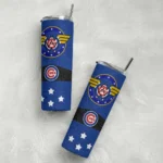 personalized chicago cubs star cluster blue skinny tumbler best selling 1.webp