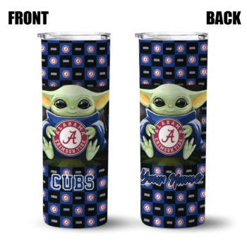 personalized chicago cubs yoda cozy blue black skinny tumbler fashion forward.webp