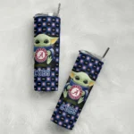 personalized chicago cubs yoda cozy blue black skinny tumbler best selling.webp