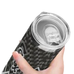 personalized chicago white sox monogram burst black white skinny tumbler best selling 2.webp