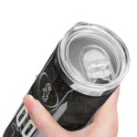 personalized chicago white sox stacked diamond black skinny tumbler best selling.webp