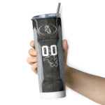 personalized chicago white sox stacked diamond black skinny tumbler best selling.webp