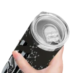 personalized chicago white sox star pop black skinny tumbler best selling.webp