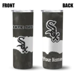 personalized chicago white sox torn band black white skinny tumbler best selling 2.webp