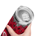 personalized cincinnati reds camo streak red skinny tumbler best selling 1.webp