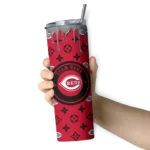 personalized cincinnati reds camo streak red skinny tumbler best selling 1.webp