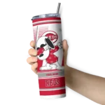 personalized cincinnati reds snoopy dog red white skinny tumbler best selling 7.webp