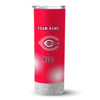 personalized cincinnati reds starburst tiles red skinny tumbler best selling.webp