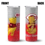 personalized cincinnati reds winnie the pooh red gray skinny tumbler best selling 1.webp