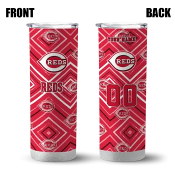 personalized cincinnati reds zipper leopard red skinny tumbler fashion forward.webp