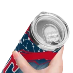 personalized cleveland guardians helmet clash navy blue skinny tumbler best selling.webp