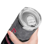 personalized cleveland guardians hexagon honeycomb navy blue black skinny tumbler best selling 3.webp