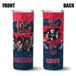 personalized cleveland guardians kiss band red skinny tumbler best selling 2.webp