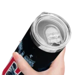 personalized cleveland guardians rose romance navy blue black skinny tumbler best selling 1.webp