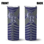 personalized colorado rockies camo texture blue skinny tumbler best selling.webp