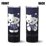 personalized colorado rockies hello kitty blue black skinny tumbler best selling.webp
