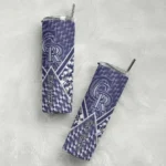 personalized colorado rockies monogram burst blue white skinny tumbler best selling.webp