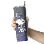personalized colorado rockies snoopy attitude blue skinny tumbler best selling.webp