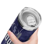 personalized colorado rockies stacked diamond blue skinny tumbler best selling.webp