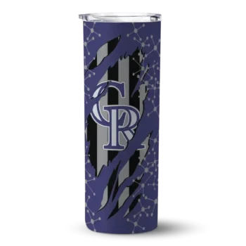 personalized colorado rockies star pop blue black skinny tumbler best selling.webp