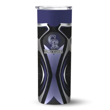 personalized colorado rockies superman emblem blue black skinny tumbler best selling.webp