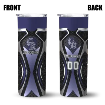 personalized colorado rockies superman emblem blue black skinny tumbler fashion forward.webp
