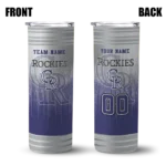 personalized colorado rockies swirl texture blue skinny tumbler best selling.webp