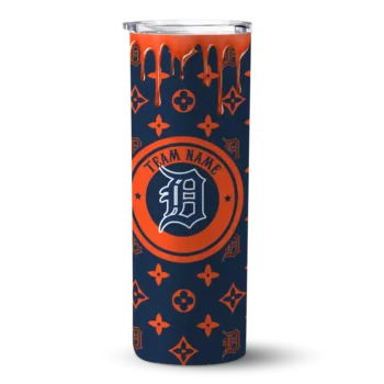 personalized detroit tigers camo streak navy skinny tumbler best selling.webp