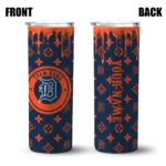 personalized detroit tigers camo streak navy skinny tumbler best selling.webp