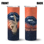 personalized detroit tigers sparkle lips navy skinny tumbler best selling.webp