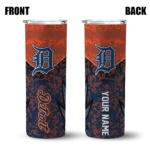 personalized detroit tigers spiral burst print navy skinny tumbler best selling.webp