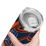 personalized detroit tigers web stripes navy white skinny tumbler best selling.webp