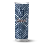 personalized detroit tigers zipper leopard navy skinny tumbler best selling.webp