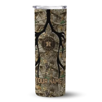 personalized houston astros antler flow camo skinny tumbler best selling.webp