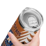 personalized houston astros chevron stripes blue skinny tumbler best selling.webp