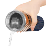 personalized houston astros chevron stripes blue skinny tumbler best selling.webp