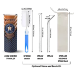 personalized houston astros chevron stripes blue skinny tumbler best selling.webp