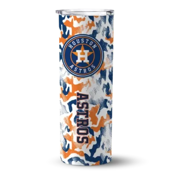 personalized houston astros claw marks blue white skinny tumbler best selling.webp