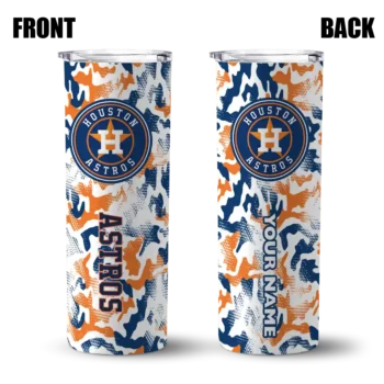 personalized houston astros claw marks blue white skinny tumbler fashion forward.webp