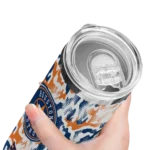 personalized houston astros claw marks blue white skinny tumbler best selling.webp