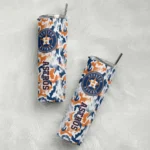 personalized houston astros claw marks blue white skinny tumbler best selling.webp