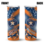 personalized houston astros helmet clash blue skinny tumbler best selling.webp
