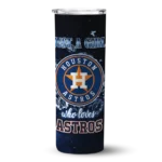personalized houston astros rose romance blue black skinny tumbler best selling.webp