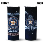 personalized houston astros rose romance blue black skinny tumbler best selling.webp