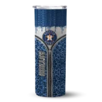personalized houston astros sparkle drip blue skinny tumbler best selling.webp