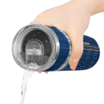 personalized houston astros sparkle drip blue skinny tumbler best selling.webp