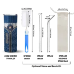 personalized houston astros sparkle drip blue skinny tumbler best selling.webp