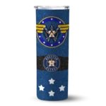 personalized houston astros star cluster blue skinny tumbler best selling.webp