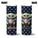 personalized houston astros yoda cozy blue black skinny tumbler best selling.webp